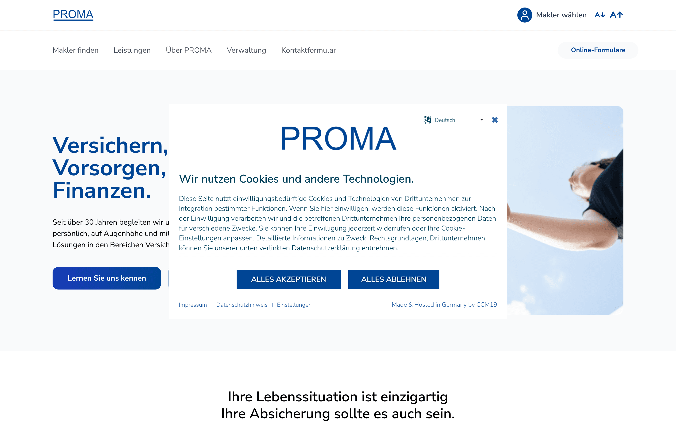 PROMA Versicherungsmakler — Versicherung mit menschlicher Stimme.